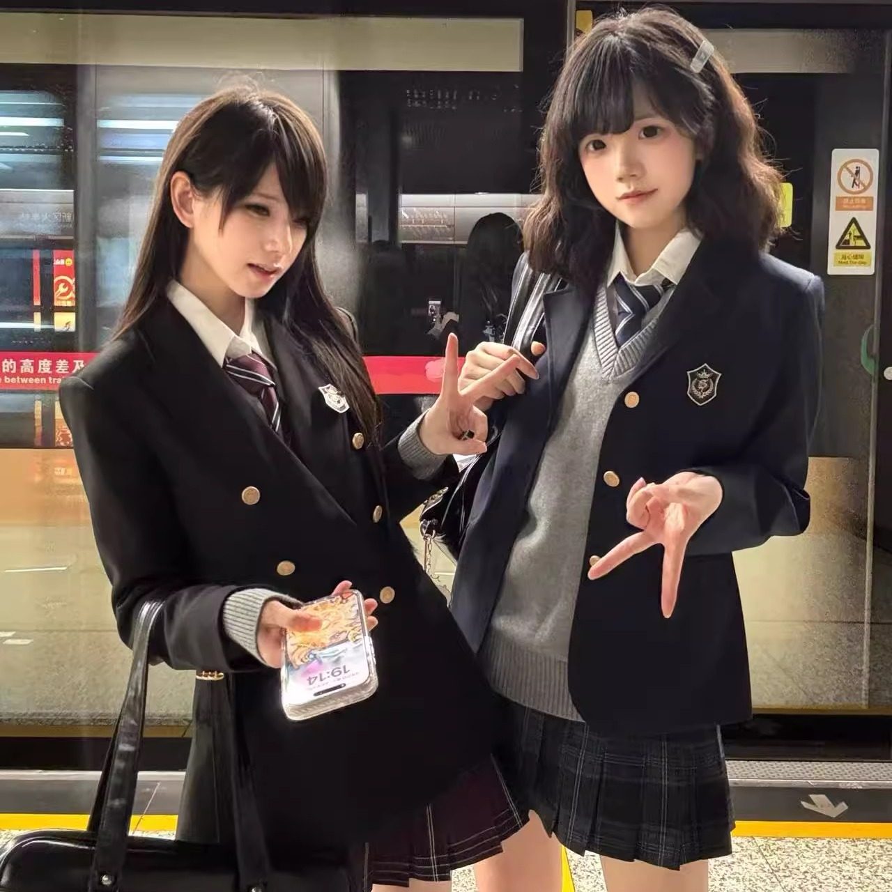 神仙club   月川高双排扣收腰西服 新品西装  JK制服西服上衣外套,淘宝优惠券,粉丝福利购,淘宝优惠卷