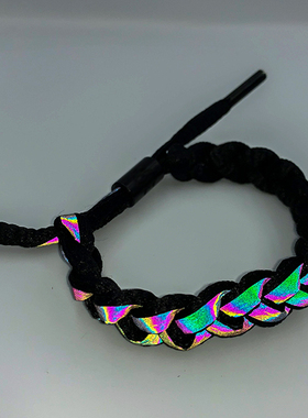 镭射全系反光潮牌美式可调节手绳