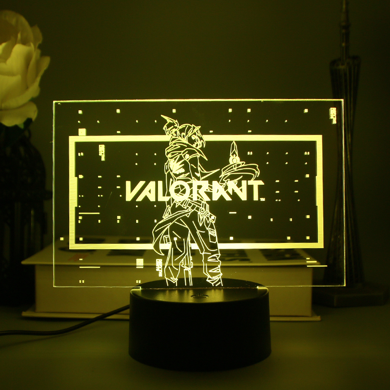 Fearless Contract 3D night light game figure VALORANT teenager desktop furnishings creative gift atmosphere lamp