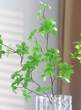《吊钟》假花仿真花小清新绿植绿叶盆栽摆设陶瓷餐桌装饰品花摆件
