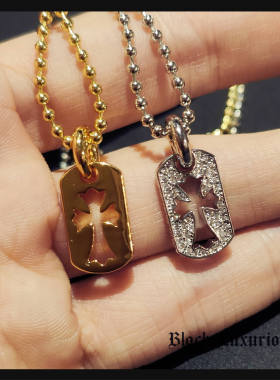十字架五角星迷你吊牌项链