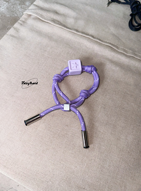 字母定制miu风格缪同款时髦彩色尼龙绳手工编织手链脚链包挂手绳