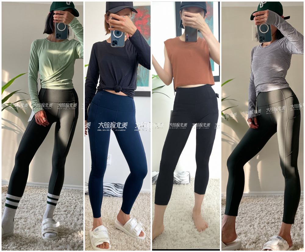 国现lululemon Fast and Free HR 23/25/6瑜伽跑步速干全能紧身裤 - 图1