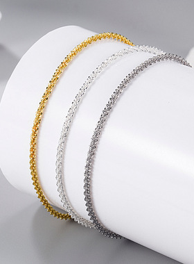 优雅满天星波光粼粼手链女 简约ins小清新碎花手链个性可爱菜花串