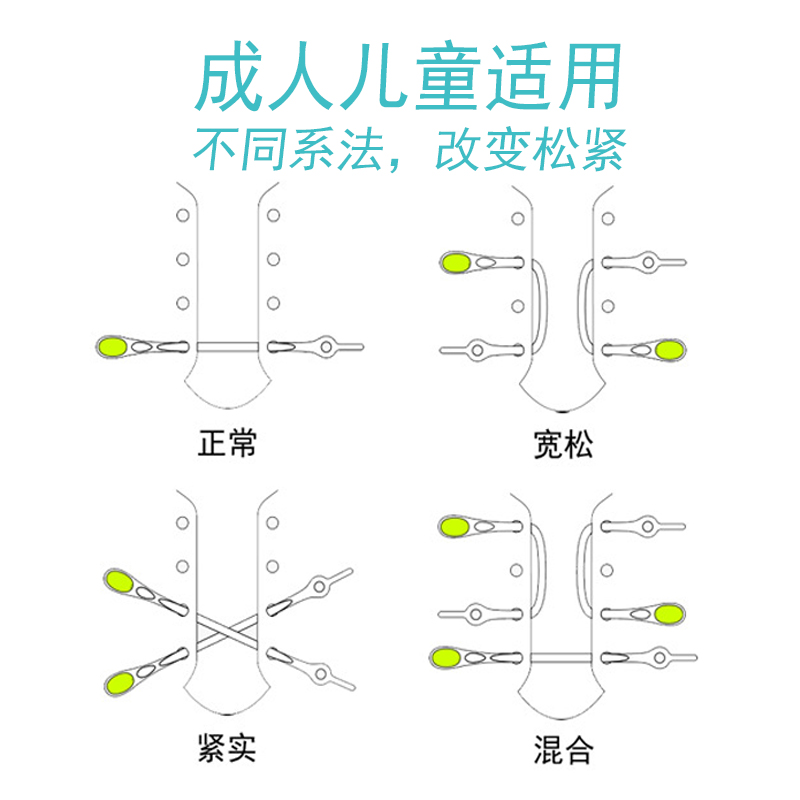 小白鞋免系鞋带懒人鞋带扣男女免绑硅胶弹力松紧彩色儿童鞋带运动-图2