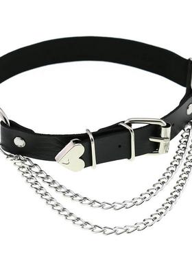 朋克jk小腿夹吊袜带防滑辣妹腿环袜夹朋克大腿绑带绑腿腿链配饰