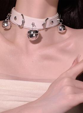 情调铃铛项圈小众设计女母颈带狗链子性感女项链choker锁骨链颈链