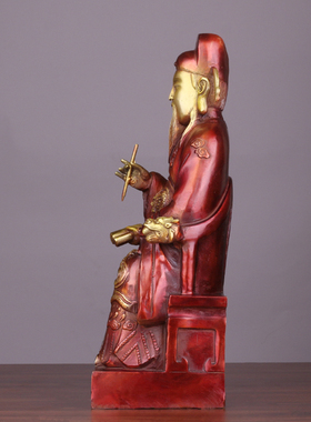 铜城隍爷像家居供奉摆件