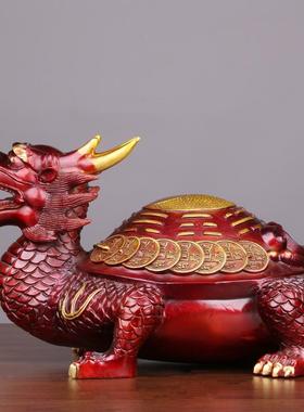 大号铜霸下龙龟鳖龙头灵龟摆件