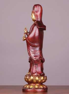 黄铜南海观音中式佛堂家居供奉