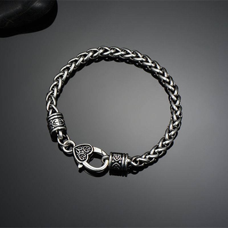 ins小众设计手串潮网红简约女手链 德祺银手链