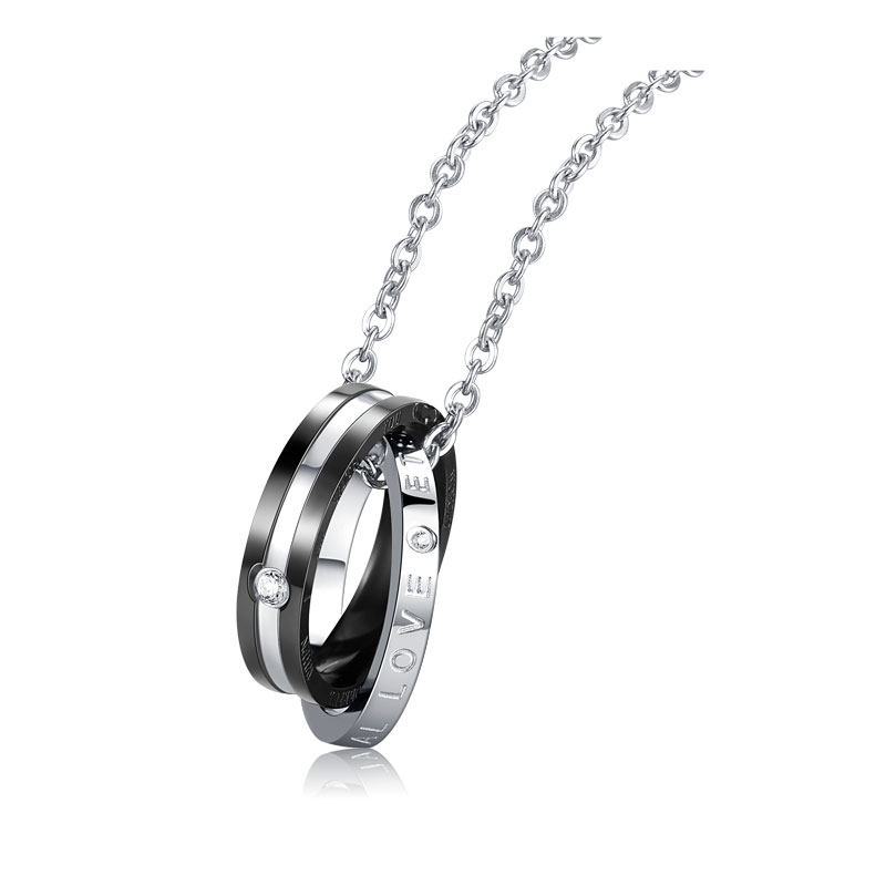 刻字霸气男士钛钢吊坠个性潮男项链 德祺银项链