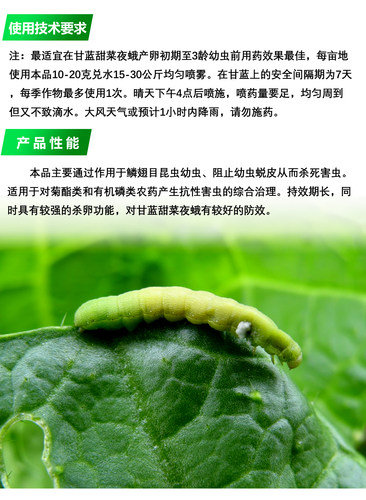 大厂正品10%虱螨脲虱满尿杀虫剂甘蓝甜菜夜蛾农用药杀卵打虫药 - 图2