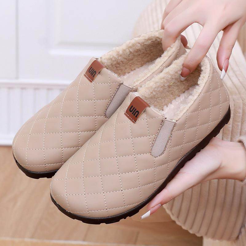 秋冬季老北京布鞋女棉鞋加绒加厚保暖豆豆鞋防滑妈妈鞋防水懒人鞋,淘宝优惠券,粉丝福利购,淘宝优惠卷