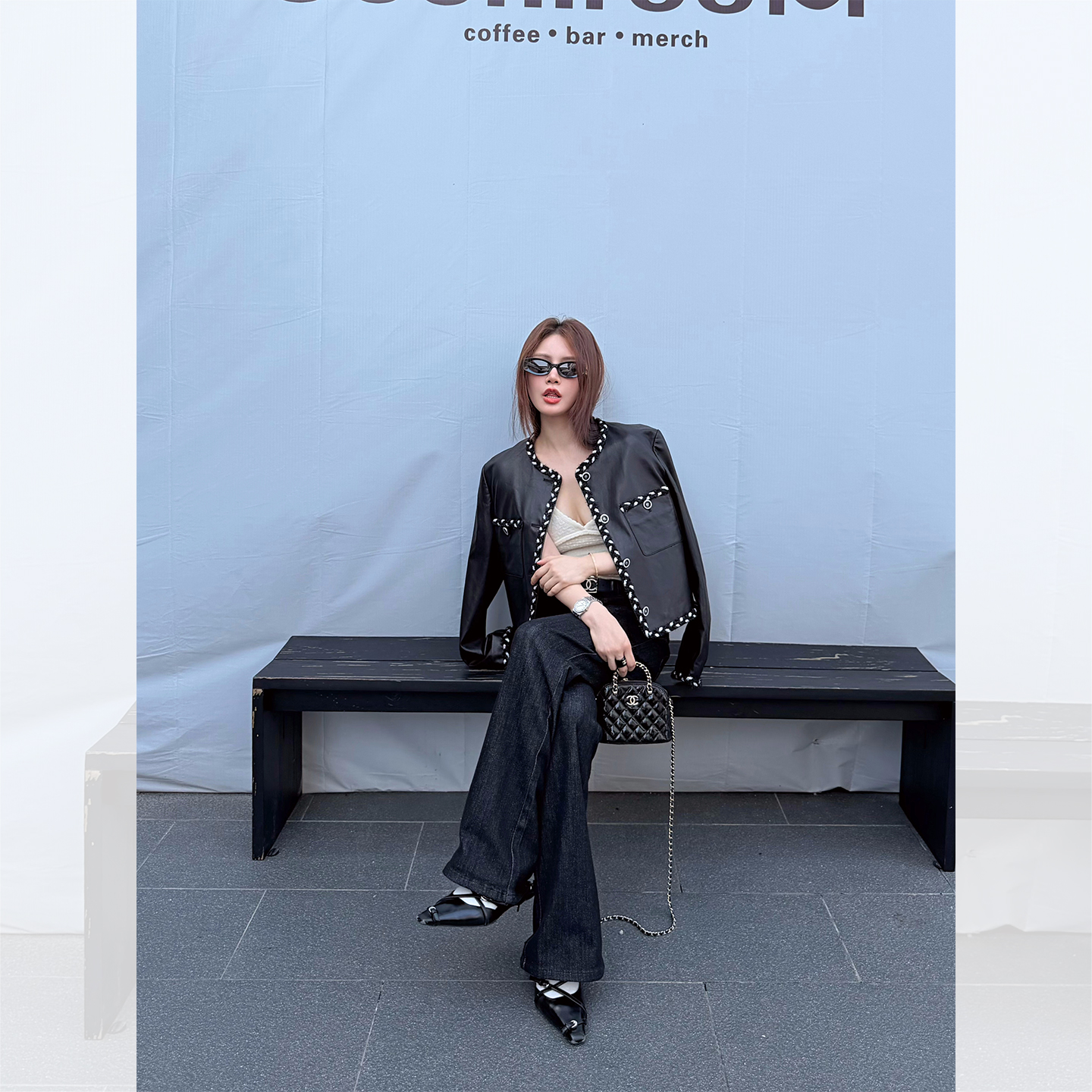 IUIU阿晶家「主推!经典重现~」小羊皮coco皮衣外套秋冬设计感 - 图0