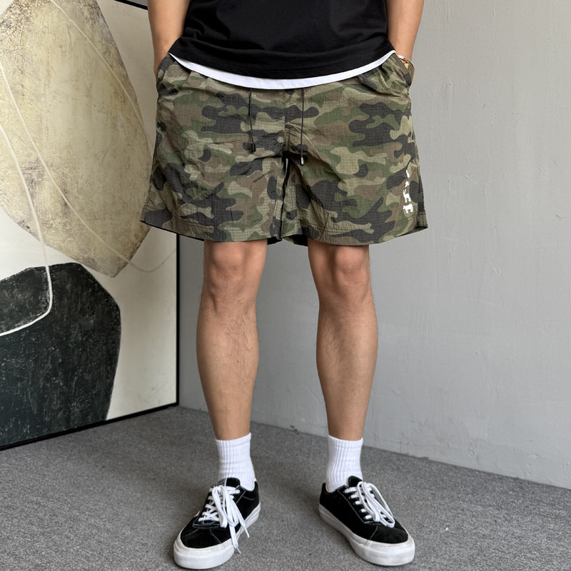 夏季美式户外速干薄款迷彩运动休闲短裤男宽松抽绳健身跑步五分裤,淘宝优惠券,粉丝福利购,淘宝优惠卷