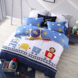 Детский хлопковый демисезонный мультяшный комплект, 4 предмета, 3 предмета