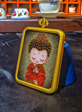 掐丝珐琅彩唐卡纯手工吊坠