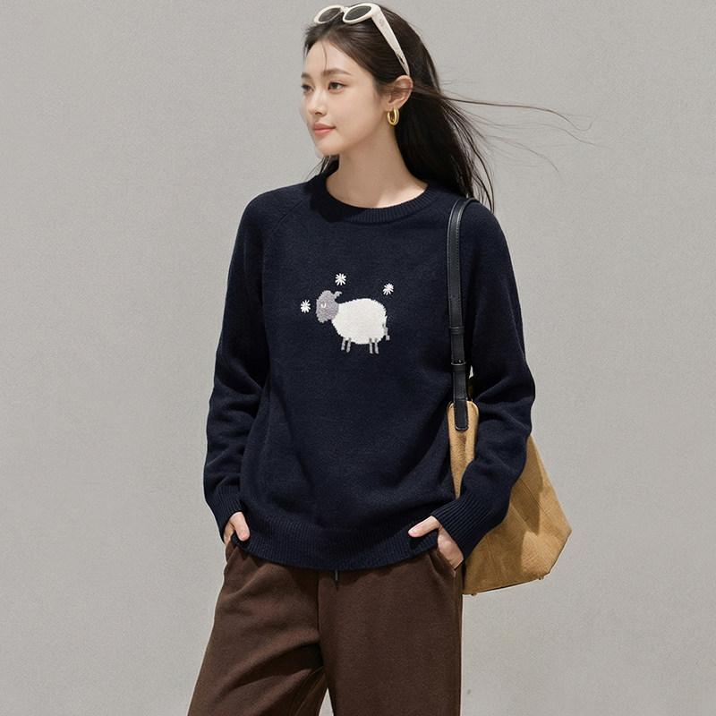 大码女装套头长袖上衣秋冬新款气质胖MM宽松显瘦毛衣打底衫女,淘宝优惠券,粉丝福利购,淘宝优惠卷