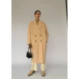 Зимняя ретро двусторонная альпака, шерстяное красное пальто, DIY, свободный крой