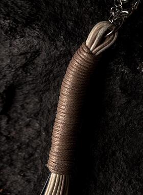 欧美大牌T台秀场款项链个性金色吊坠项圈手工编织饰品锁骨链原创