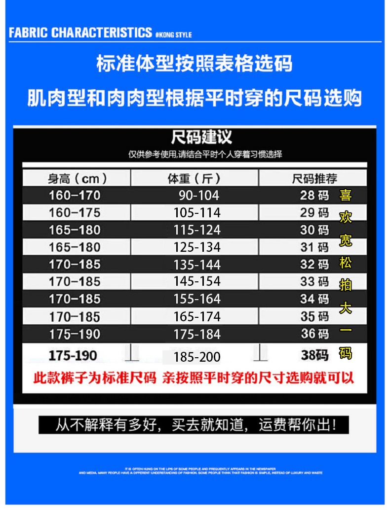 美军风宝蓝色六个兜立体后袋工装裤子潮牌宽松直筒男士休闲裤春秋-图3