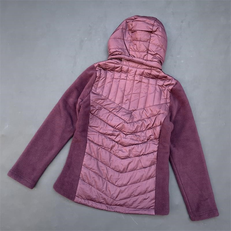 秋冬户外休闲抓绒拼接女款棉服保暖连帽开衫外套防风透气运动夹克,淘宝优惠券,粉丝福利购,淘宝优惠卷