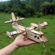 Aircraft model assembly model wooden handmade