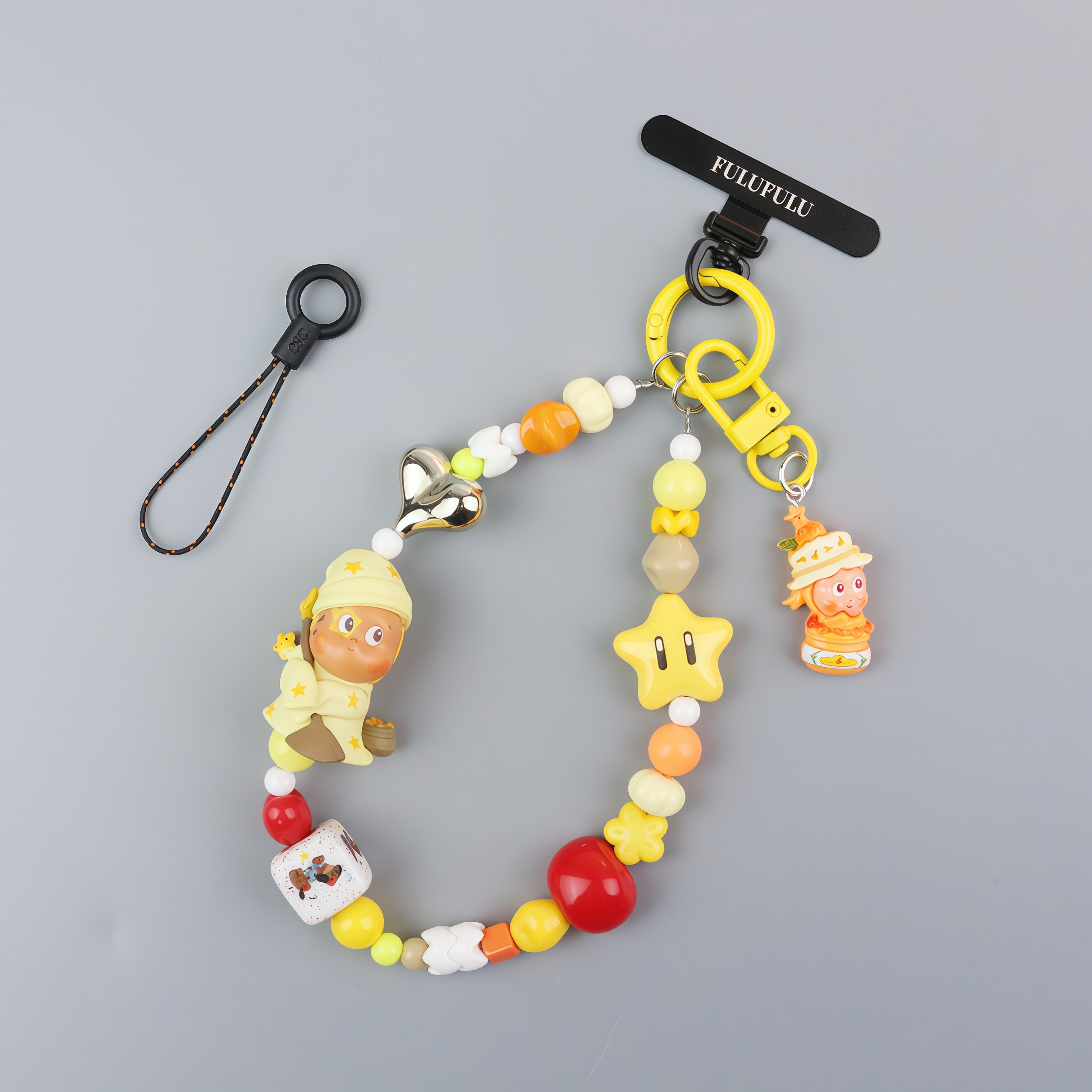 原创星星人手机链手机串珠吊坠挂件可爱手机挂链手腕绳手机壳挂饰,淘宝优惠券,粉丝福利购,淘宝优惠卷