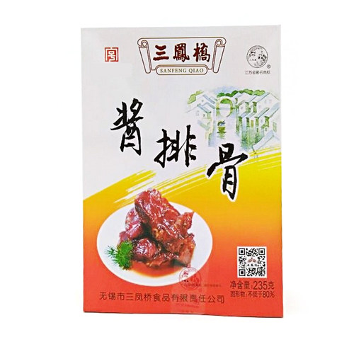 中华老字号三凤桥排骨无锡特产三凤桥酱排骨235g卤味肉食零食小吃 - 图1