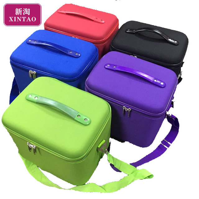 Canvas portable canvas makeup box customized free shipping