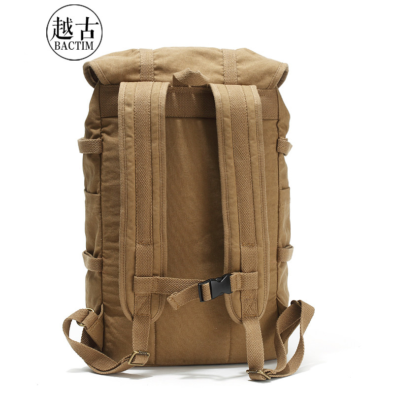 越古男士复古休闲登山包旅行帆布包 越古双肩背包
