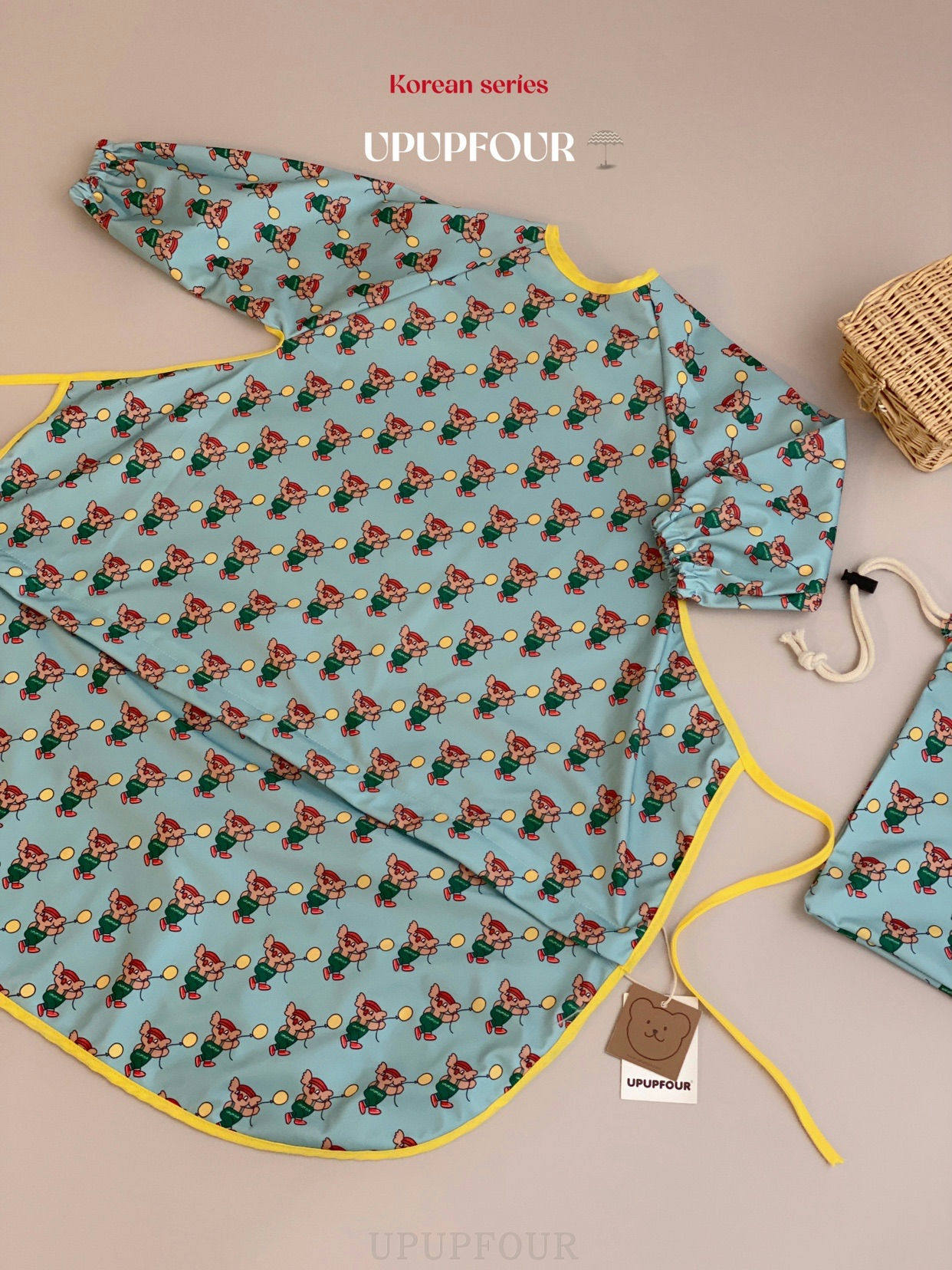 upupfour原创韩国ins宝宝吃饭防脏神器罩衣餐椅围兜可放吸盘碗,淘宝优惠券,粉丝福利购,淘宝优惠卷