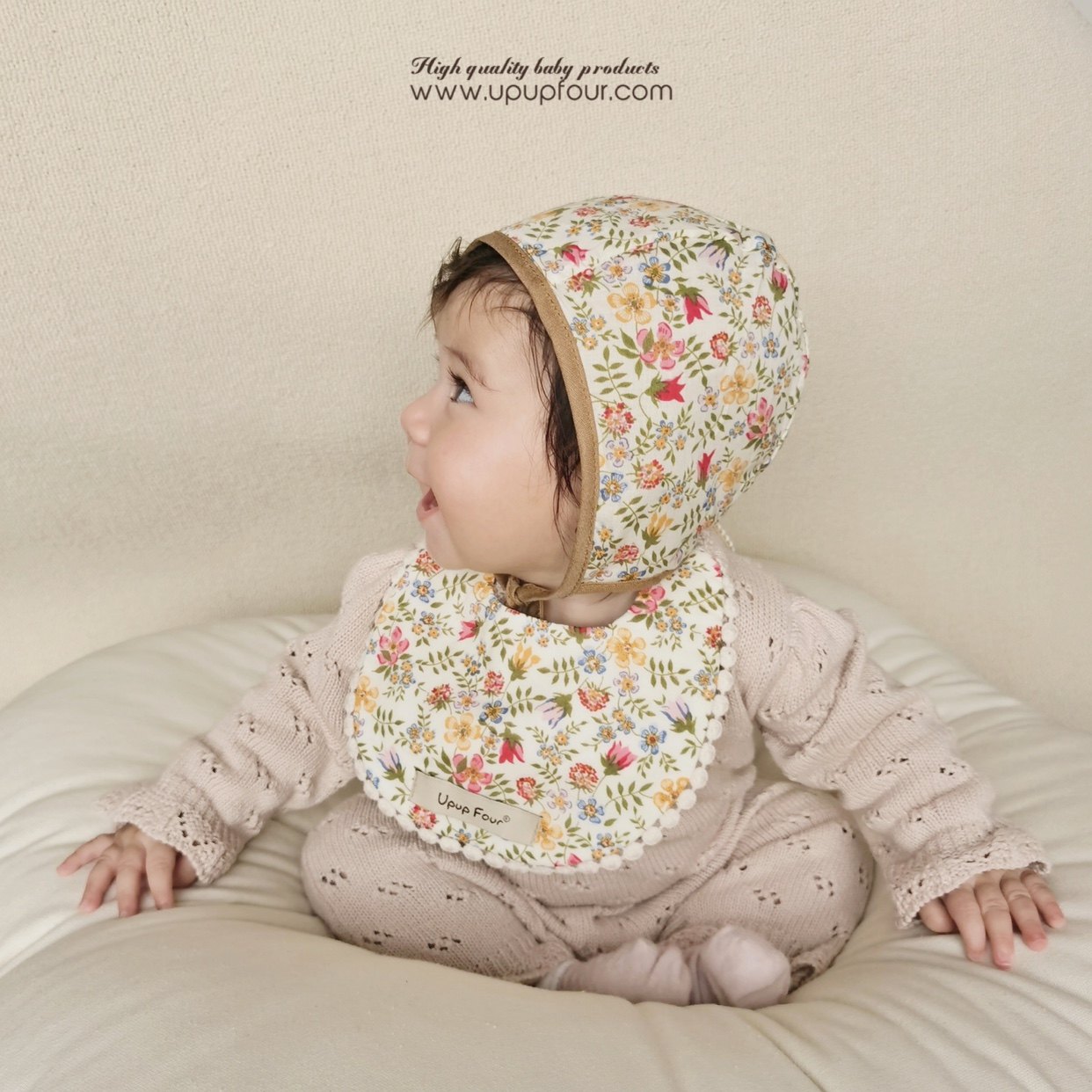 upupfour出口品质ins可爱碎花婴儿宝宝口水巾防吐奶流口水围兜,淘宝优惠券,粉丝福利购,淘宝优惠卷