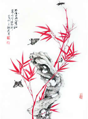 手绘国画客厅办公室挂画壁画竖幅