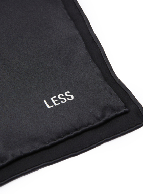LESS桑蚕丝撞色复古围巾两件套