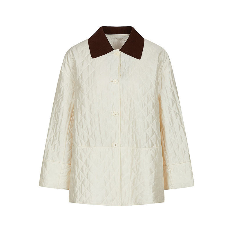 【商场同款】LESS2025年秋新款巴恩风环保薄款棉衣外套2P9B17130