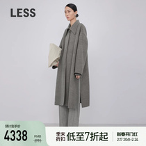 (Mall same section) LESS2023 year autumn new loose wool great coat with mountain cashmere 2N9813190
