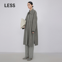 (Mall same section) LESS2023 year autumn new loose wool great coat with mountain cashmere 2N9813190
