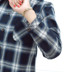 Phụ nữ trung niên XL cotton dài tay kẻ sọc kẻ béo mẹ chất béo mùa xuân và mùa thu áo sơ mi mỏng - Áo sơ mi dài tay áo sơ mi kẻ nữ dài tay Áo sơ mi dài tay