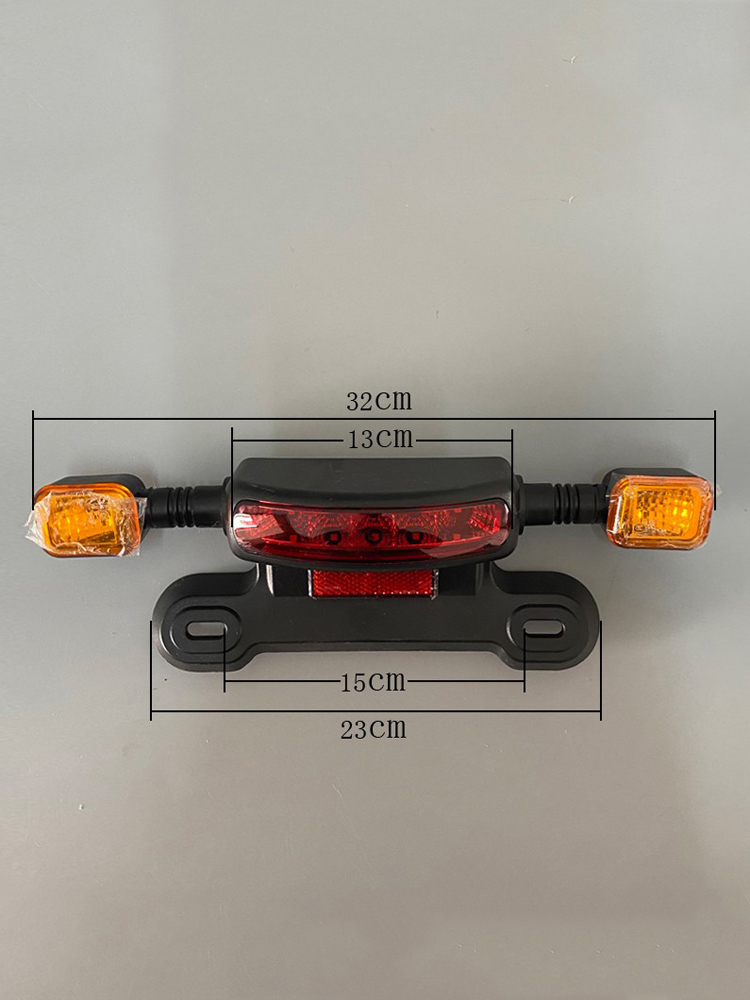 电动车三合一尾灯48 60V含转向灯刹车灯日行灯12V LED灯轻摩加装 - 图1