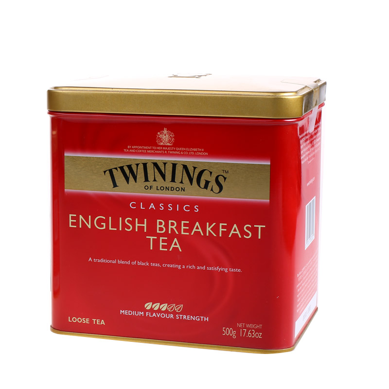 川宁Twinings英式早餐红茶500g罐装进口茶叶饮品下午茶散装茶送礼