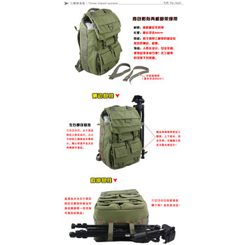 ກະເປົ໋າຖ່າຍຮູບ backpack ກັນນ້ໍາຄວາມຈຸຂະຫນາດໃຫຍ່ canvas multi-purpose multi-compartment function multi-lens ກ້ອງຖ່າຍຮູບມືອາຊີບຖົງ SLR