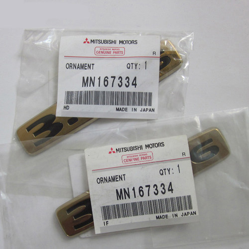 适配三菱帕杰罗V97车标 3.8 V6标志 3.8排量金色前叶子板标进口 - 图1