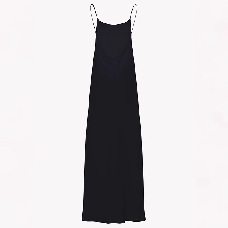 ROW 吊带连衣裙女2024春夏新款气质显瘦法式露背长裙年会晚宴女装