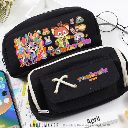 疯狂动物城周边动漫可爱卡通朱迪兔子警官尼克狐二次元笔袋文具盒 - 图1