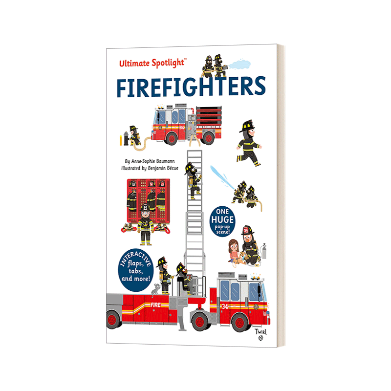 英文原版 Ultimate Spotlight Firefighters 极致系列 消防员 精装立体翻翻书 英文版 进口英语原版书籍 - 图0