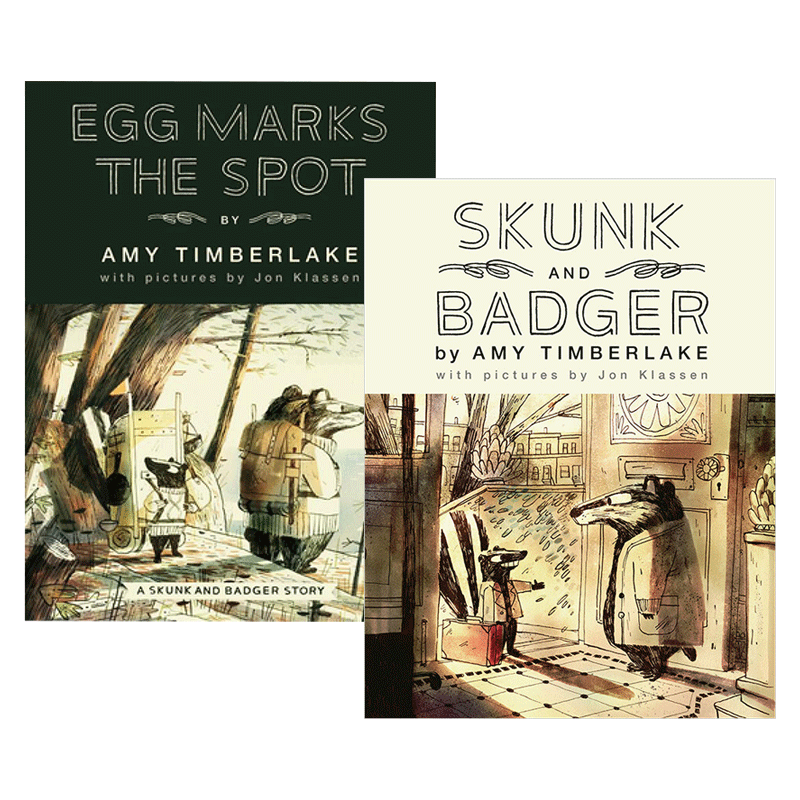 英文原版skunk and badger儿童绘本 通博图书儿童读物原版书