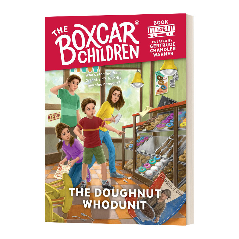 英文原版 The Doughnut Whodunit 甜甜圈 棚车少年系列146 The Boxcar Children Mysteries 英文版 进口英语原版书籍 - 图0