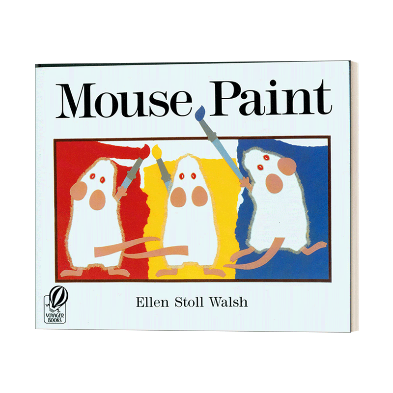 Mouse Paint 老鼠画画 Ellen Stoll Walsh 廖彩杏书单 小学学习启蒙图画书进口原版英文书籍 - 图0